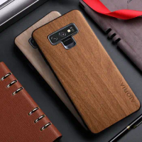 Case for Samsung Galaxy Note 9 funda bamboo wood pattern Leather soft TPU hard back cover for samsung galaxy note 9 phone case