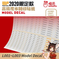HOBBY MIO LE001~LE004 Model Decal Wonder Festival Fluorescent Water Sticker for Universal Modelling Building Tools DIY Accessory