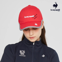 【LE COQ SPORTIF 公雞】高爾夫系列 女款朱紅色減壓時尚抗UV可調節棒球帽 QLT0J101