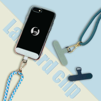 【o-one】Apple/安卓通用款 可斜背頸掛式 金屬扣環掛繩組(短掛片款顏色隨機)