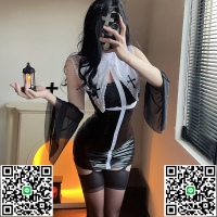 情趣內衣萬圣節COS修女制服漆皮魅魔性感情調誘惑角色扮演包臀裙-莉子百貨