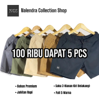 (PROMO PAKET) 100 RIBU dapat 5 Pcs CELANA CHINOS BOARDSHORT DEWASA DISTRO BAHAN PREMIUM Cream Fit Hi