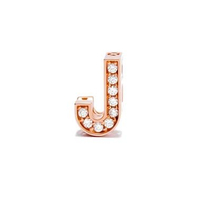 Liontin Emas 7K - Alphabet J Gold Charm - Dear You Collection - Juene Jewelry Rose Gold