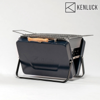 KENLUCK BUDDY 攜帶型烤肉架 / 錘紋藍-陽極黑腳架