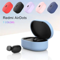 Silicone For Redmi Airdots Case Protective Cover With Hook For Xiaomi Mi Redmi AirDots 2 Cover Earphone Charging Wireless Box