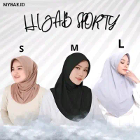 Hijab Sport Krudung Bergo Oval Size S,M,L Lembut Nyaman - Spandek Jersey Premium - Panjang, Pad