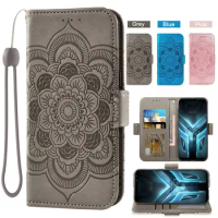 Floral Leather Wallet Case for Asus Rog Phone 3 ZS661KS 5 Fundas Capa Shockproof Phone Bag Stand Flip Cover For Rog5 Rog2 Purse
