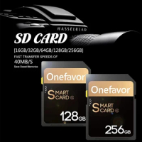 onefavor Original SD Card 64GB 128GB 256GB SDXC C10 High Speed Storage Card For Camera Flash Memory Card wholesale dropship
