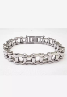 San Marco Men's Accessories Premium Chainsaw Stainless Steel Men's Bracelet Gelang Pria Silver
