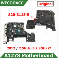 Original A1278 Motherboard 820-3115-B For Macbook Pro 13" A1278 Logic Board i5 2.5GHz i7 2.9GHz 2012 Year