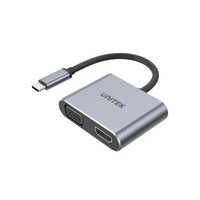 อะแดปเตอร์ USB-C 4K 60Hz เป็น HDMI 2.0 และ VGA พร้อม MST สำหรับจอภาพคู่