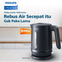 MJ Philips Kettle Teko Listrik HD9314/92 Hitam - Philips Teko Pemanas Air Listrik 1.7 Liter Murah De