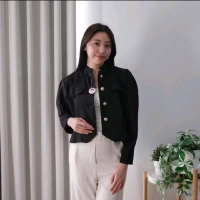 Byhuka ELLIE BLEZER CROP ORIGINAL Atasan Baju Wanita Casual Outer Top Hitam