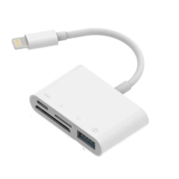 【TEKQ 璿驥國際】iphone 四合一蘋果充電OTG讀卡機轉 USB/PD/TF/SD(-Lightning皆可使用)