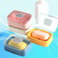 【SW】3入 帶蓋瀝水香皂盒 肥皂盒(肥皂架 瀝水架 香皂盒 皂盒)