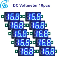 10pcs DC Voltage Meter DC 0-100V LED Digital Voltmeter Voltage Monitor DC Volt Panel Meter Volt Panel Meter