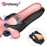 Testicle Massager Vibrators Sex Toy for Men G spot Stimulator Prostate Massager Silicone Adult Goods for Men Couple Erotic Toys
