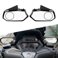 2x Motorcycle Rear View Mirror Side Mirror Spare Parts Motorbike Repair Round Rear View Convex Mirrors for Xmax300 23-24