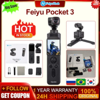 FeiyuTech Feiyu Pocket 3 Cordless Camera Stabilizer Gimbal Detachable 3-Axis 4K 60fps Footage Magnet