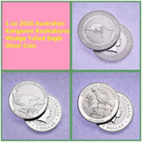 1 oz 2016 Australian Kangaroo Kookaburra Wedge Tailed Eagle Silver Coin Copy Not Magnetic