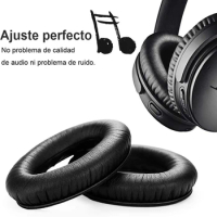 Headset Cover Cushion Replacement 1 Pair Replacement Headphone Ear Pads Cushion Cover for Bose QC35 QC35 I QC35 II