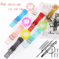 Transparent strap set suitable for Casio BABYG BA110/111/112/120/130 men's and women's strap watch accessories