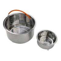 Stainless Steel Steamer Basket In Stant Pot Accessories For Instant Cooker With Silicone Handle Pressure Cooker Rice Steamer
