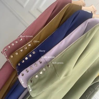LC - IFABHANU - Habibah Gamis Abaya Umroh Busui Friendly Bahan Premium Tebal L Oliv zaitun