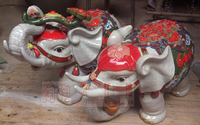 陶瓷工藝品石灣公仔家居裝飾品禮品動物擺件引福如意元寶大象促銷