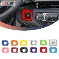 JeCar ABC Car Start Stop Button Knob Switch Panel Cover Sticker For Jeep Wrangler JL /Gladiator JT 2024 Up Interior Accessories