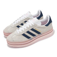 【adidas 愛迪達】休閒鞋 Gazelle Bold W 女鞋 灰 粉 麂皮 厚底 三條紋 復古 愛迪達(IE6508)