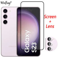 Full Cover Tempered Glass For Samsung Galaxy S23 Screen Protector Samsung S23 S22 S23Ultra Camera Glass For Samsung S23 Glass