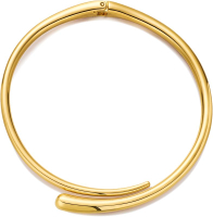 WOWORAMA Chunky Choker Collar Necklace for Women Gold Silver Teardrop Choker Necklace Spring Open Cu