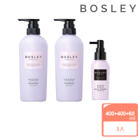 【Bosley】黑髮青春還原修護洗髮精2入+精華液60ml 三入組(黑髮養護升級版)