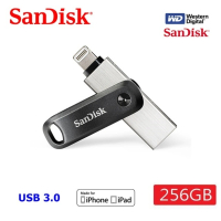 SanDisk 晟碟 256GB 全新版 iXpand Drive Go 雙用隨身碟(原廠2年保固 iPhone / iPad 適用)
