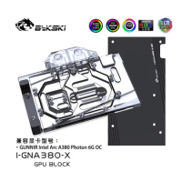 Bykski GPU Water Block Use for GUNNIR Intel Arc A380 Photon 6G Video Card / Full Cover Copper Radiator / I-GNA380-X