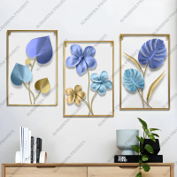 DECORASI RUMAH HIAS - WallDecor Hiasan Dinding Frame Metal Gold Daun Leaf Ginko Scandinavian/ WALL D