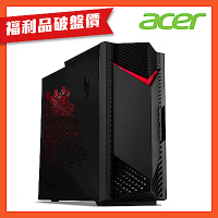 (福利品)Acer 宏碁 N50-650 13代16核雙碟獨顯 電競桌上型電腦(i7-13700F/16G/512GB SSD+ 1TB SATA3/RTX3060/Win11)