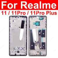 Middle Frame Housing For Realme 11 11 Pro 11Pro Plus 5G Front LCD Frame Middle Housing Bezel with Side Key Replacement