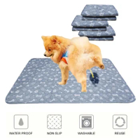 4 Layer Washable Dog Pee Pad, Pet Cat Training Pads, Reusable Puppy Whelping Pads,Protective Non-slip Blanket Mats for dog cage
