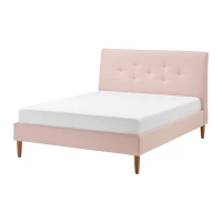 IDANÄS 軟墊式床框, gunnared 淺粉紅色, 150x200 公分