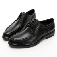 【GEORGE 喬治皮鞋】AMBER系列 牛皮立體縫線微空調氣墊皮鞋 -黑 215023CZ-10