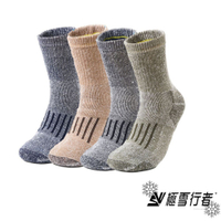 【極雪行者】(三入組)SW-1024D美麗諾羊毛44%混紡加厚底抑臭保暖中筒羊毛襪