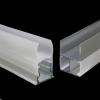 10-Pack 1M 3.3FT 8MM/10MM Thick Glass Aluminium Channel,18MM Thick Cabinet Counter Shelf 45 Degree/Double Side LED Strip Profile