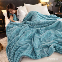 加厚雙層珊瑚絨毯子法蘭絨毛毯被子床單雙人冬季小毛毯辦公室午睡qf28535 【麥田印象】