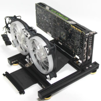 DIY Graphics card cooling bracket GPU+ FAN RACK External cooling rack Support 3080 3090 external cooling