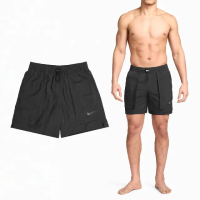【NIKE 耐吉】短褲 Swim Volley Shorts 男款 黑 7吋 速乾 寬鬆 抽繩 海灘褲(NESSE472-001)