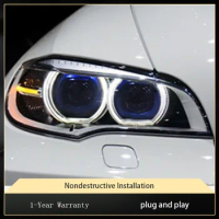 Car Light For BMW X1 E71 2016 2017 2018 2019 New Upgrade Head Lamp Angel Eyes Design LED DRL Headlight Automotive Accessories