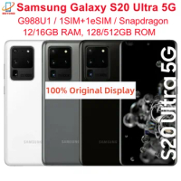 Samsung Galaxy S20 Ultra 5G G988U1 S20U 6.9" RAM 12/16GB ROM 128/512GB NFC Octa Core Snapdragon Original Unlocked Cell Phone