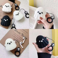 3D Case for apple AirPods Pro 2 Case Cute 3D Cartoon Ghost Bluetooth Silicone Earphone Case for airpods 1/2/ 3/Pro Cover Shell